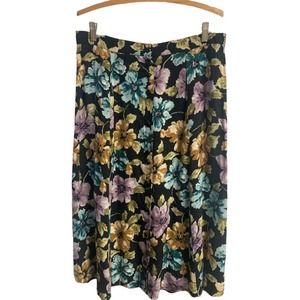 Sag Harbor floral button down front maxi skirt